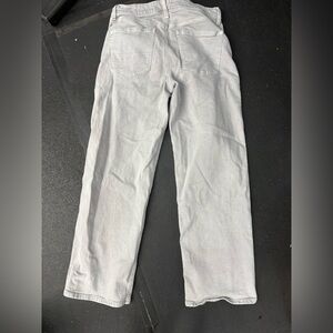 AE high rise straight light grey size 8